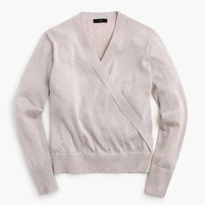J. Crew V-Neck Sweater in Light Gray
